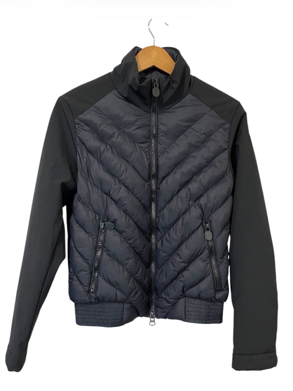 Invicta Quilted Black Bomber Jacket with Soft-Shell Snap Button Sleeves